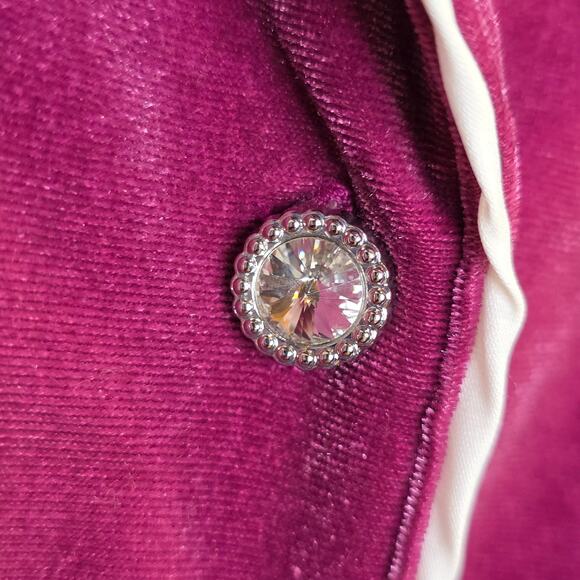 INC NWT XL Pink Velvet w White trim Shawl W belt Top Buttondown Relaxing Lounge - Picture 2 of 14